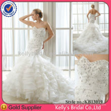 long train sweetheart heavy ruffle pleat &beading organza satin swaroski crystal wedding dress